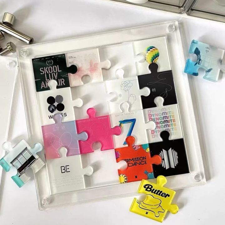15*15cm Kpop BTS Album Acrylic Puzzle Frame Display (puzzle Pieces Included)
