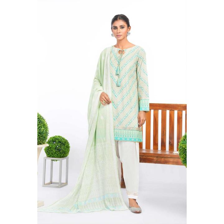 Alkaram Studio Unstitched 3 Piece Printed Lawn Suit With Cotton Net Dupatta SS-16.1-23-2