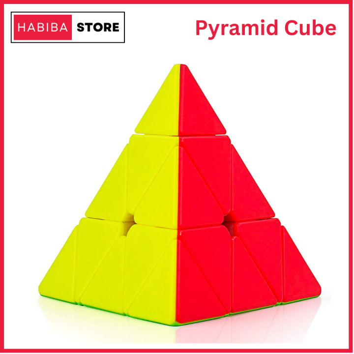 Original 3x3 Pyramid Cube Sticker less Best Quality Fast Speed Triangular Magic Cube Smooth Educational Puzzle Toys
