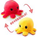 Reversible Octopus Plush, Adorable, Soft Cotton Soft, Double Sided Gift for Kids, Emotional Flap. 