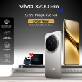 vivo X200 Pro - 16GB - 512GB - 200+50+50MP Rear Camera - 6000mAh Battery - Wireless Charger. 