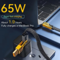 4-in-1 USB C To C Metallic PD Charging Cable TypeC Lightning Connector Nylon Braided PD 65W 27W Super Fast Charging for iOS Samsung Xiaomi Android / Apple IOS 15, 16. 