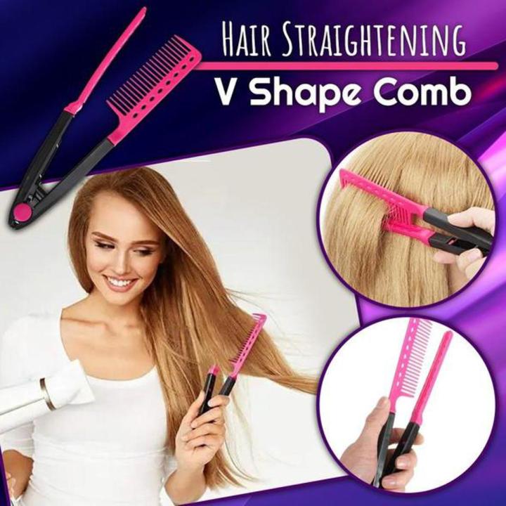 hair V comb for women Straightener Comb For Knotty Hair Styling Comb For Unkempt curly Hair Is a good helper for hair Hairdressing styling tools Daraz.pk