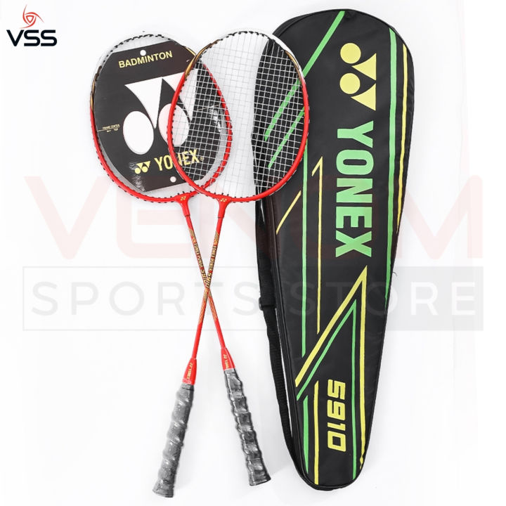Yonex Power 5910 Badminton Racket Set with Cover | High-Quality | Lightweight Pair for Beginners & Intermediate Players | Durable Sports Kit for Men, Women & Kids | Perfect for Indoor & Outdoor Games