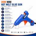 20W Mini Hot Melt Glue Gun with 10 Glue Sticks | Fast Heating DIY Glue Gun | Electric Hot Glue Gun for Crafts, School Projects & Home Repair. 