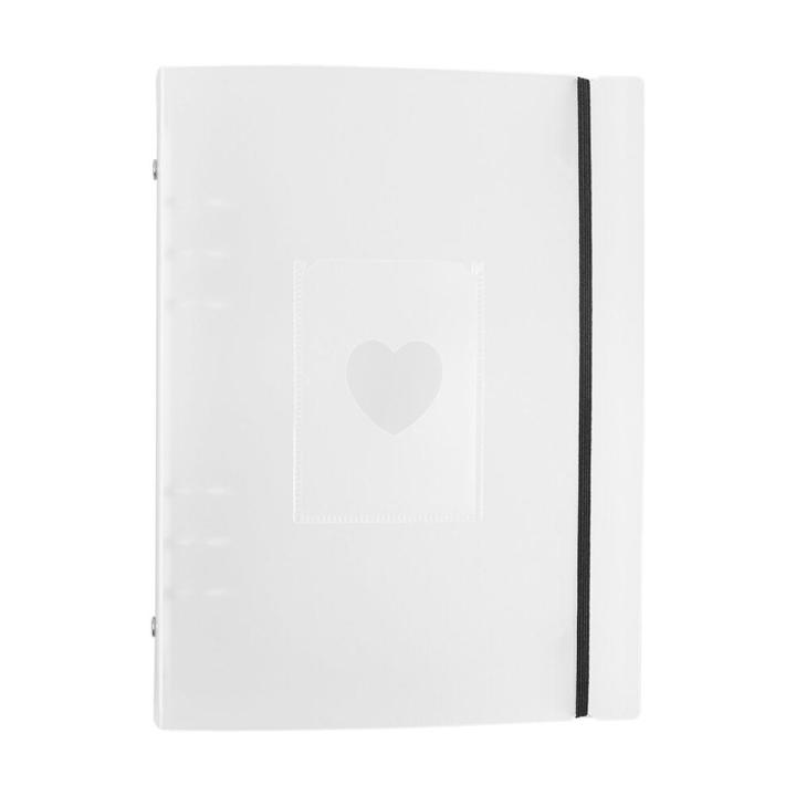 【NEW】 Transparent A5 Frosted Binder Shell For 6-Ring Notebook Binders Files Reports Storage Organizer Clear Loose Leaf Pouch