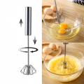 New Manual Egg Beater Stainless Steel Semi Automatic Rotary Kitchen Accessories Tools. 