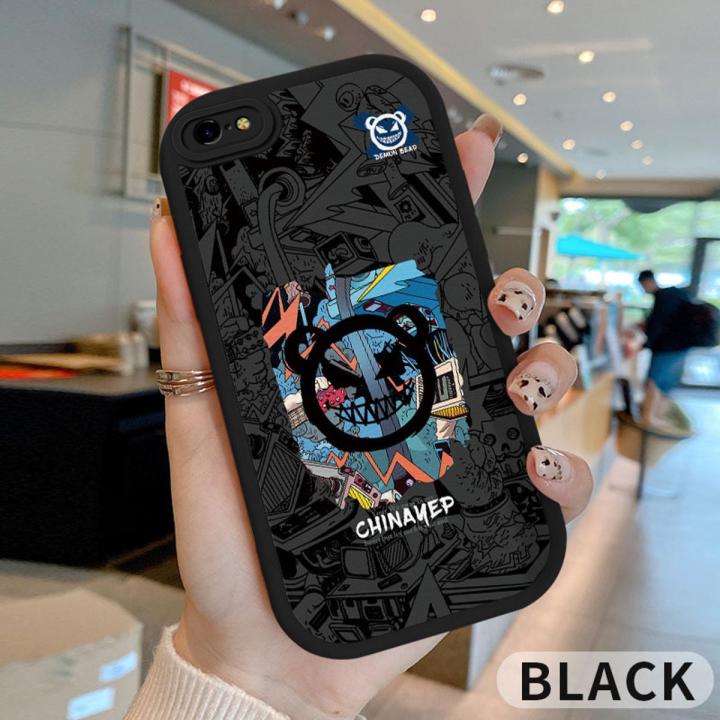 For iPhone 6 6s Case Funny Doodle Devil Lambskin Phone Case Soft Silcone Shockproof Cover