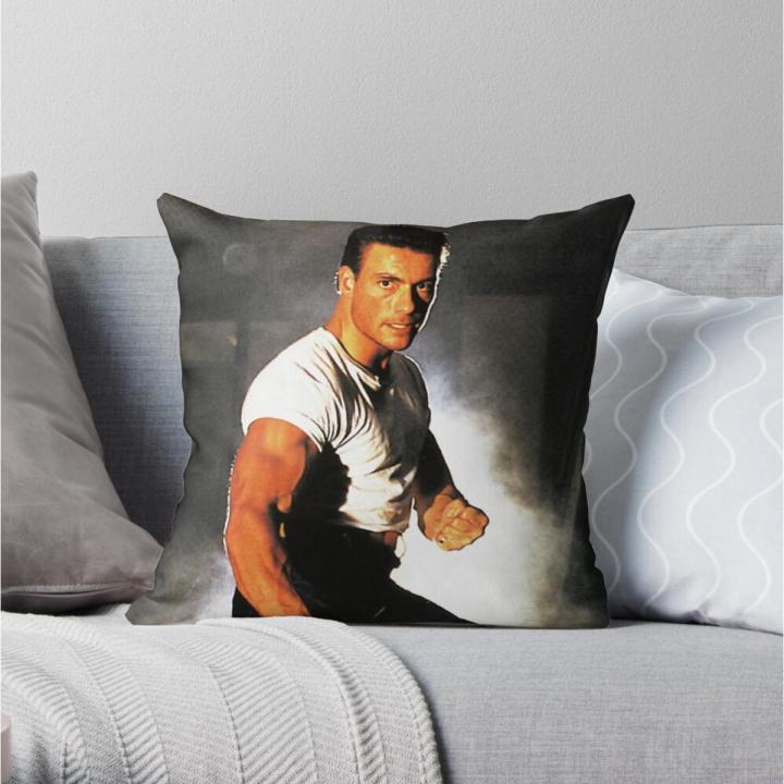 Jean-Claude Van Damme Throw Pillow Customized Luxury Printing 3D Printing Square Pillowcase Throw Pillow Cover 45x45cm