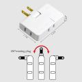 Rotatable Socket Converter 2500W One In Three 180 Degree Extension Plug US Multi Plug Mini Slim Wireless Outlet Adapter. 