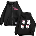 Hello Kitty Zipper Hoodie for Girls & Women Front and Back Printed Stylish Casual Jacket. 
