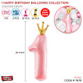 1st Birthday Foil Balloons For Baby Girl or Baby Boy Birthdays Decoration, First Happy Birthday Decor for Girls & Boys, Number 1 Year Balloon, Heart & Round 1st Birthday Little Boy Girl Mylar Baloon For Birth Day Decorations Party Supplies Set of 5 pieces. 