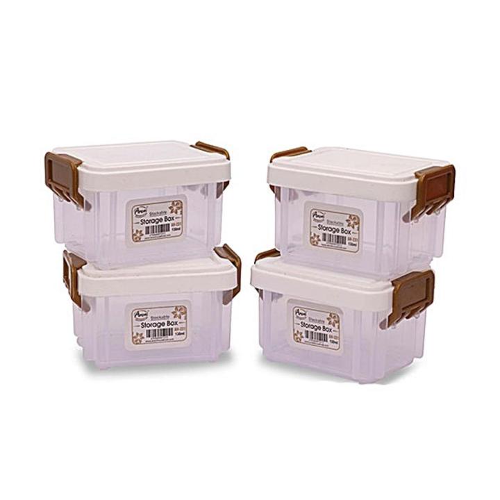 Bundle of Mini Food Storage Clip And Lock Transparent Stackable