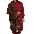 Mehendi Pure Acro-Woolen Dhussa Shawl For Man SHL-30-5. 