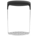 Stainless Steel Potato Masher with Broad and Ergonomic Horizontal Handle – Fine-grid Mashing Plate for Smooth Mashed Potatoes, Vegetables and Fruits. 