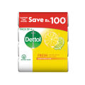 Dettol Soap Fresh 110gm - Pack of 4. 
