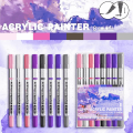 8 PCS - CHOSCH Double Head Acrylic Paint Markers Set Propylene Soft Hard Tip Painting marker Pen Watercolor Painting Marker Painting pen For Canvas, Cramics, Stones, Shoes. 