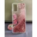 For Samsung S20 Plus Back Cover Water Glitter Shiny Soft Silicon with free pop socket Case for Girls. 