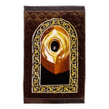 Green Colour Orthopedic Padded Foam Cushion Muslim Prayer Rug - Thick Velvet Islamic Namaz Sajadah Janamaz Carpet. 