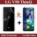 LG V50 ThinQ Unbreakable Gorilla Glass Screen Protector + Back Clear Jelly Protector Soft Film Protection Hydrogel Film Protector For LG V50 ThinQ. 