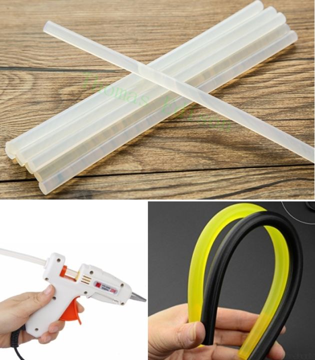 3pcs 7mm transparent Hot Glue Stick Adhesive Rods Hot