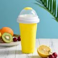 Slushy Cup, Slush Maker, Instant Ice Maker Cup for Hot Summers, Smoothies Cup Eco-friendly Double Layer, Instant Freeze Cup for Beverages and Cold Drinks, Silicone Slushy Ice Cream Maker for Home. 