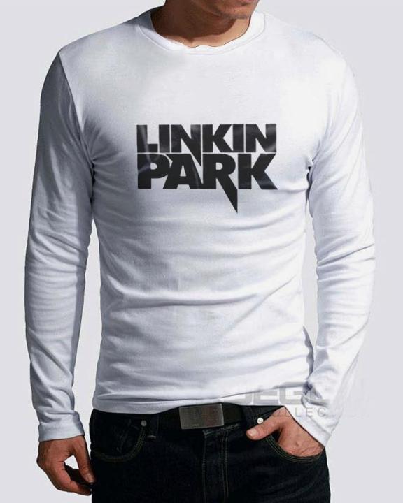 Linkin Park New Fashion White Full Sleeve Round Neck Printed Design High Quality T-shirt For Men