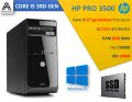HP PRO 3500 PC With SSD - Core i5 3rd Gen 3470 Processor Upto 3.60Ghz - RAM 8GB DDR3 - 500GB Hard Drive - 128GB SSD -  Windows 10 (Activated). 