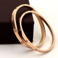 【happy one】2021 Rose Gold Crystal Bracelets for Women Men Couple Bracelet Silvery Brand Jewelry Women Accessories Ladies Golden Zircon Gift. 