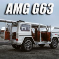 1:24 Exquisite Model Mercedes Benz G63 AMG Zinc Alloy Pull Back Car With Dynamic Music And Light. 