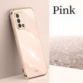 For OPPO A95 / OPPO F19 Back Cover Luxury 6D Plating Square Frame Shiny Case Camera Lens Protection Soft Silicone Mobile Phone Cases. 