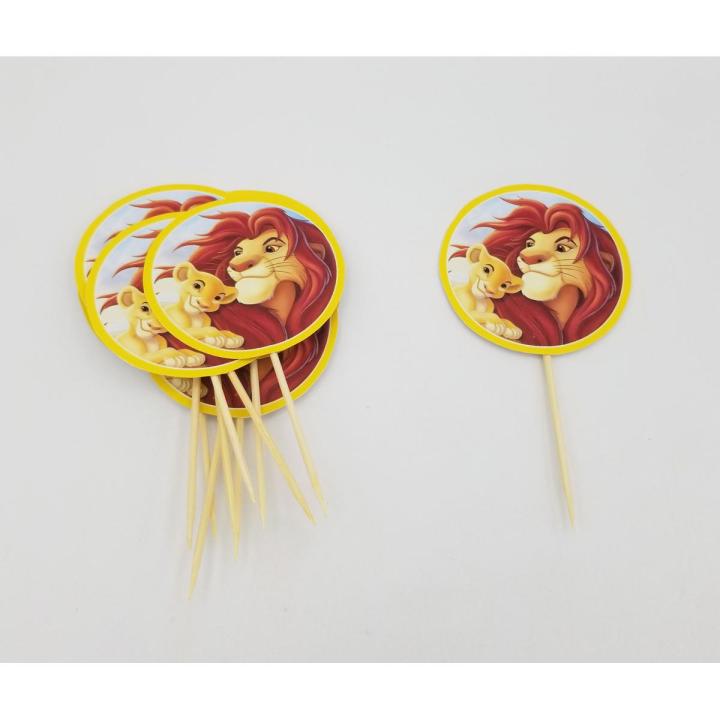 THE LION KING THEME CUPCAKE TOPPER - PACK OF 10 CUPCAKE TOPPERS - LION KING CUPCAKE TOPPERS
