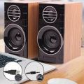 Best USB Multimedia 2.0 Channel Speakers HT-2031 Deep Rich Sound Speakers for PC , computer ,LCD, LED Wooden Body Speakers. 