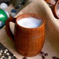 Party-Ready Eco-Friendly Wooden Mugs - 400ml Classic Natural Wood Cups, Ideal for Novelty Gifts. 