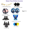 Batman Theme - Batman Birthday Decoration / batman Balloons and Items - BATMAN Theme Foil Balloons - Batman Birthday Party decoration set - Batman birthday decoration set - batman birthday Theme foil balloons set - Batman Birthday Decoration complete set. 