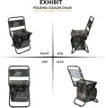 LEADALLWAY  Fishing Chair with Cooler Bag Compact Fishing Stool Foldable Camping Chair. 