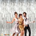 Happy Birthday Decoration Golden Foil Curtain, Banner And Balloons Decoration Items Combo For Birthday Party Supplies. 
