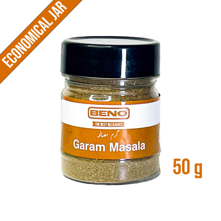 "Beno Garam Masala 50g Jar - Authentic Pakistani Spice Blend for Excellent Flavor | Premium Quality Aromatic Spice Mix | Ideal for Curries, Biryani, and More | Gourmet Cooking Essential"