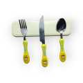imported high quaity kids plastic & steel spoon Cutlery set ,Portable (6M-12yrs) Travel Spoon Fork Knife, box Reusable Eco-Friendly Utensils for Kids Adult Travel Picnic Camping(Green,Barley,Pink,Blue)send randomly. 
