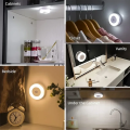 LED Touch Sensor Night Light 3 Modes USB Rechargeable Magnetic Base Wall Lights Portable Dimming Night Lamp For Room Decor Energ. 