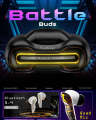 Audionic Airbud Battlebuds Quad Mic, ENC Wireless Earbuds, Gaming mode Low Latency TWS Earbud With 48 Hours Playtime, IPX5 Water Proof Wireless Earphones With Voice Assistance Bluetooth Ear buds And Headphones. 