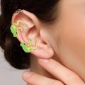 Animal Ear Cuffs Tree Frog Ear Clips Realistic Animal Shape Non-pierced Earrings for Party Events Daily Wear Electroplated Alloy Anti-slip Design Quirky Frog Ear Clip. 