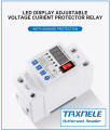 Taxnele over voltage under voltage protector Earth Leakage protector automatic 63A  RCBO Lightning Surge Power. 