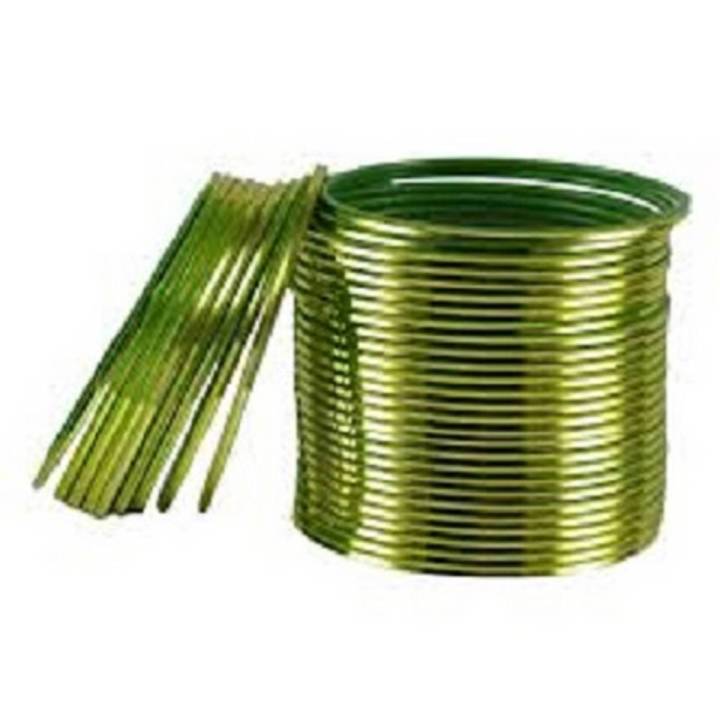 Plain Metal Bangles SUKA MEHNDI Color - 36.Bangles size.2.5