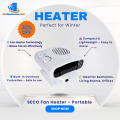 SECO Fan Heater SG 014 – 2000W – Adjustable Heat Settings – Portable. 