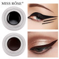 MISS ROSE GEL EYELINER 2 COLOR  SET BLACK AND BROWN 24 HOURS LONG LASTING WATERPROOF. 