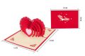 3D pop up heart laser cut greeting post cards for Valentine's Day vintage with envelope thank you Love in the Heart RXC0016. 
