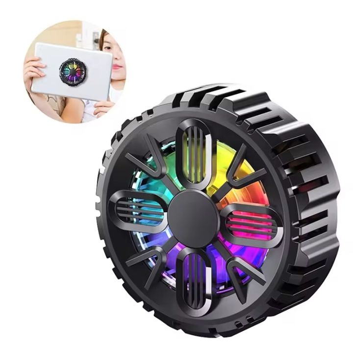 RGB Magnetic Mobile Phone & Tablet Flat Radiator Air Cooling Fan L-06
