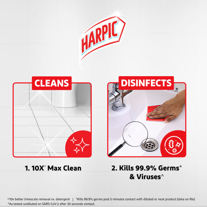 Harpic Bathroom Cleaner Lemon 450ml - Pack of 2