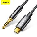 Baseus Type C to 3.5mm Aux Cable, USB-C to 3.5mm Headphone Car Stereo Cord Compatible with Samsung Galaxy S23 S22 S21 S20+ Ultra Note 20 10 Plus,Google Pixel 3 4 5 XL,iPad_Pro 2018 and More - 1.2M. 